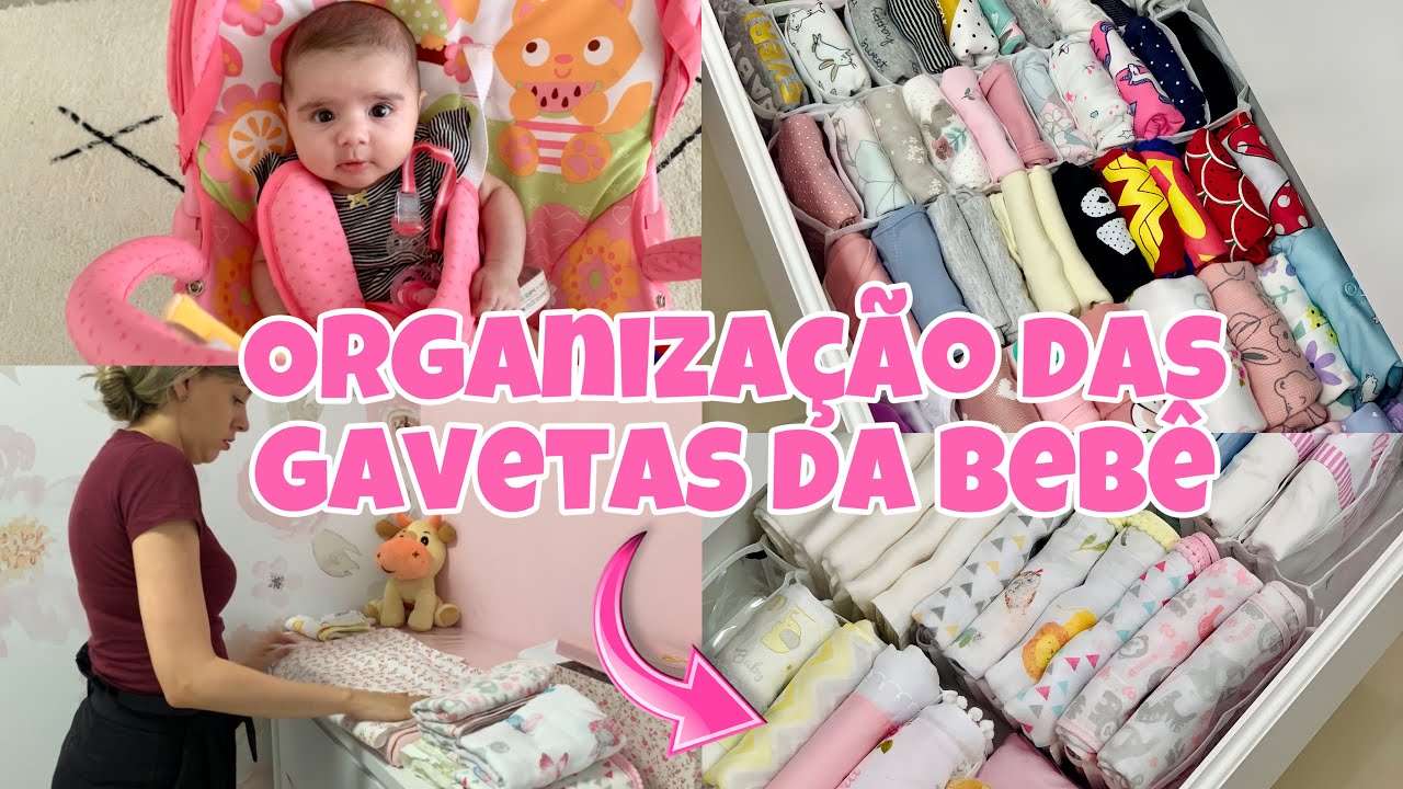 ORGANIZAÇÃO DAS GAVETAS | COMO EU DOBRO AS ROUPINHAS DE BEBÊ | Priscila Mello