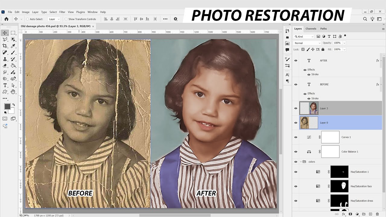 From Ruined to Remarkable – Photo Restoration Magic | old damage photo recover
