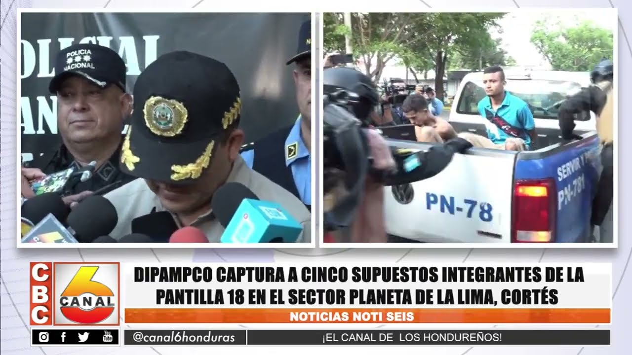 Dipampco captura a cinco supuestos integrantes de la pandilla 18
