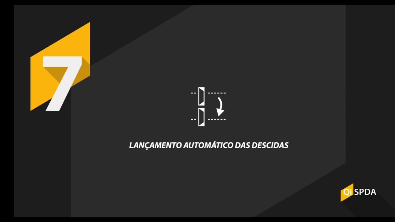 QiSPDA - Sistema para projetos de SPDA - Lan&ccedil;amento autom&aacute;tico das descidas