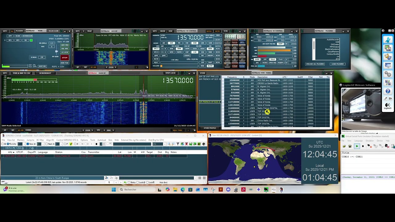 🎙️Ecoute des stations 📻radio AM en ondes courtes 📡sur SDR 💻 part3