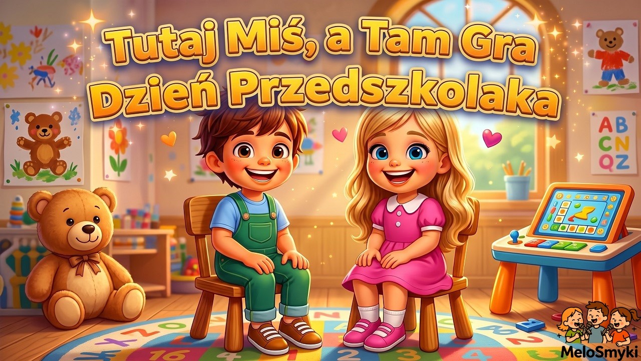 Dzień Przedszkolaka - Piosenka i bajka o Przedszkolu 🧸🧩🎨,,Tutaj miś, a tam gra