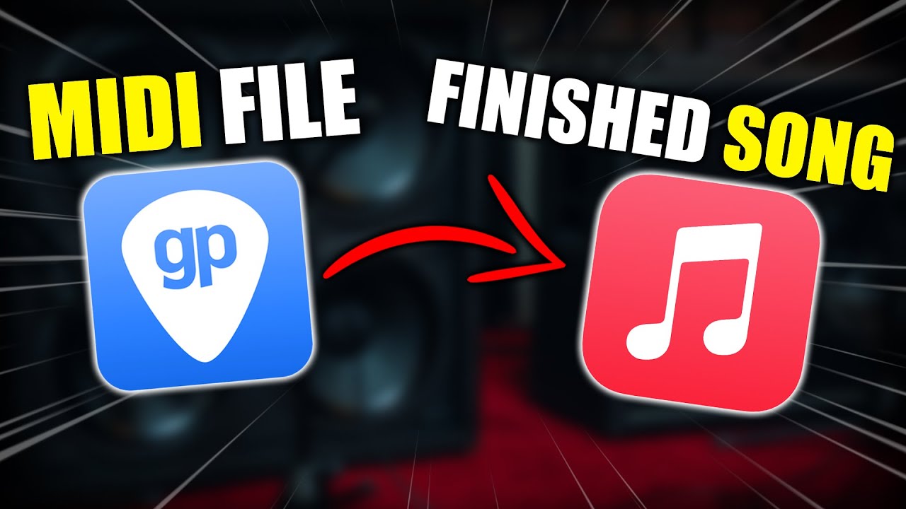 Turn a GUITAR PRO FILE into a FULL SONG with MIDI Instruments