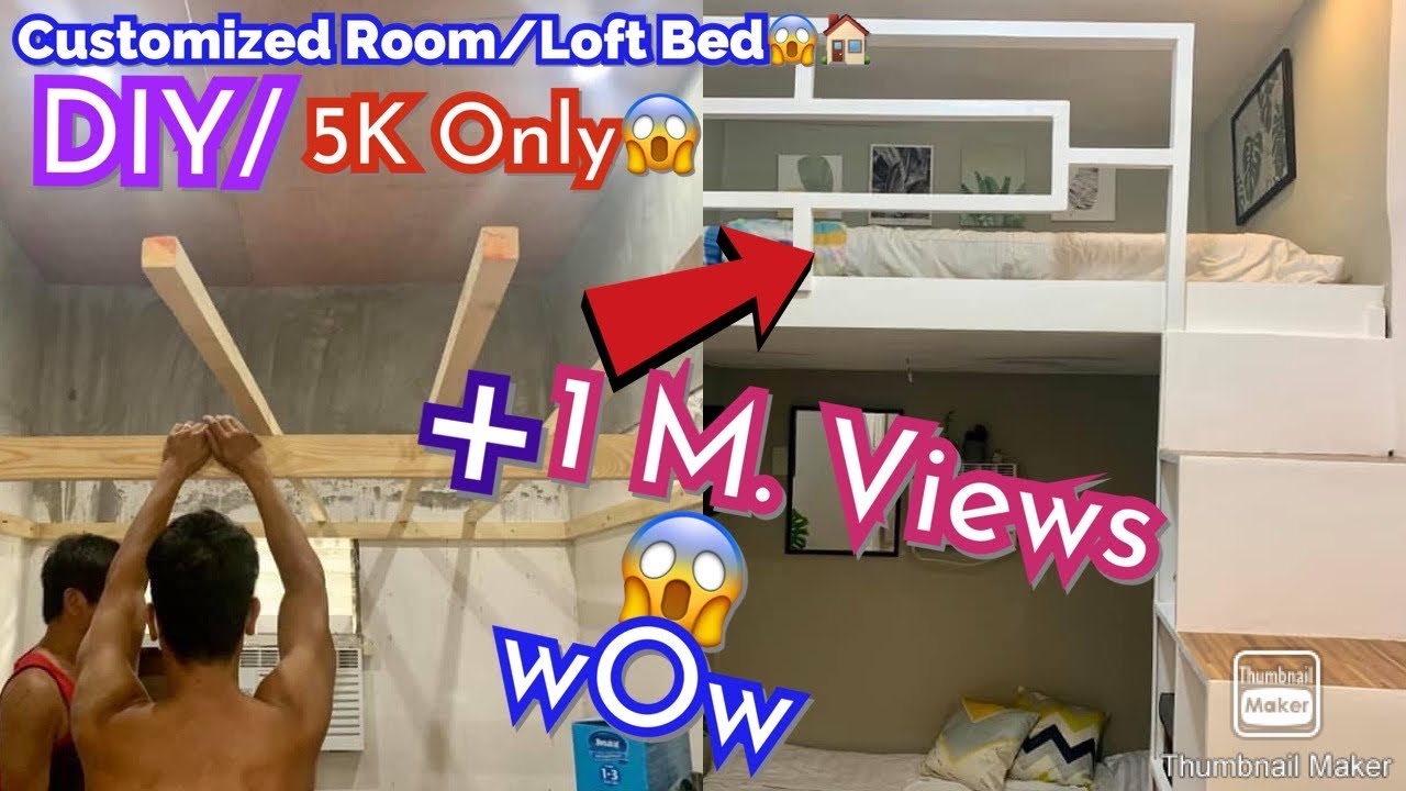 5K lang/Galing ng IDEA,Pede ito sa Room moMadali lang gawinkaya mo ito,Loft Bed Customized room