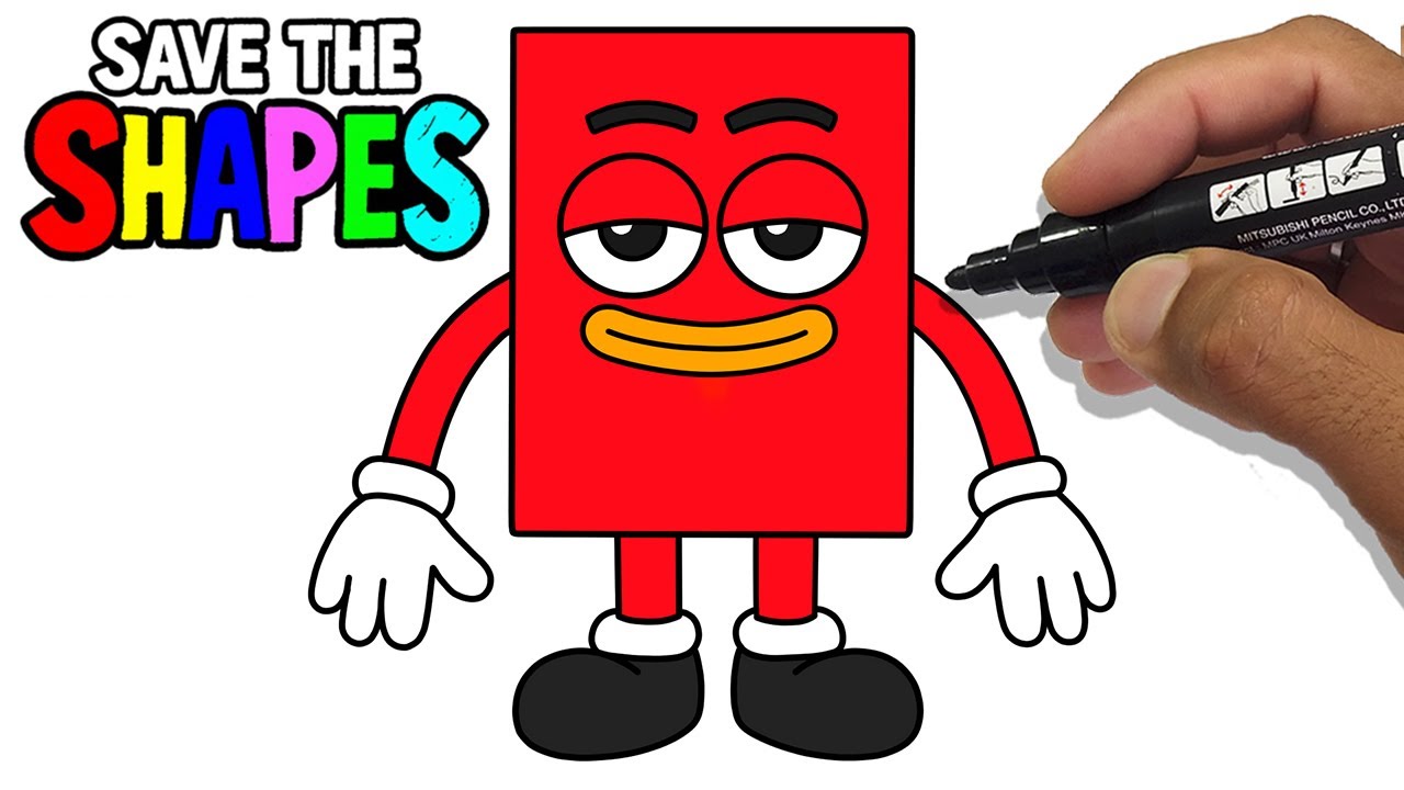 How To Draw Save the Shapes | RECTANGLE ( EASY Step By Step )