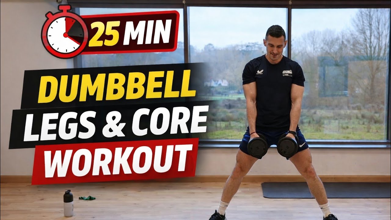 25 Min Dumbbell Legs & Core Workout