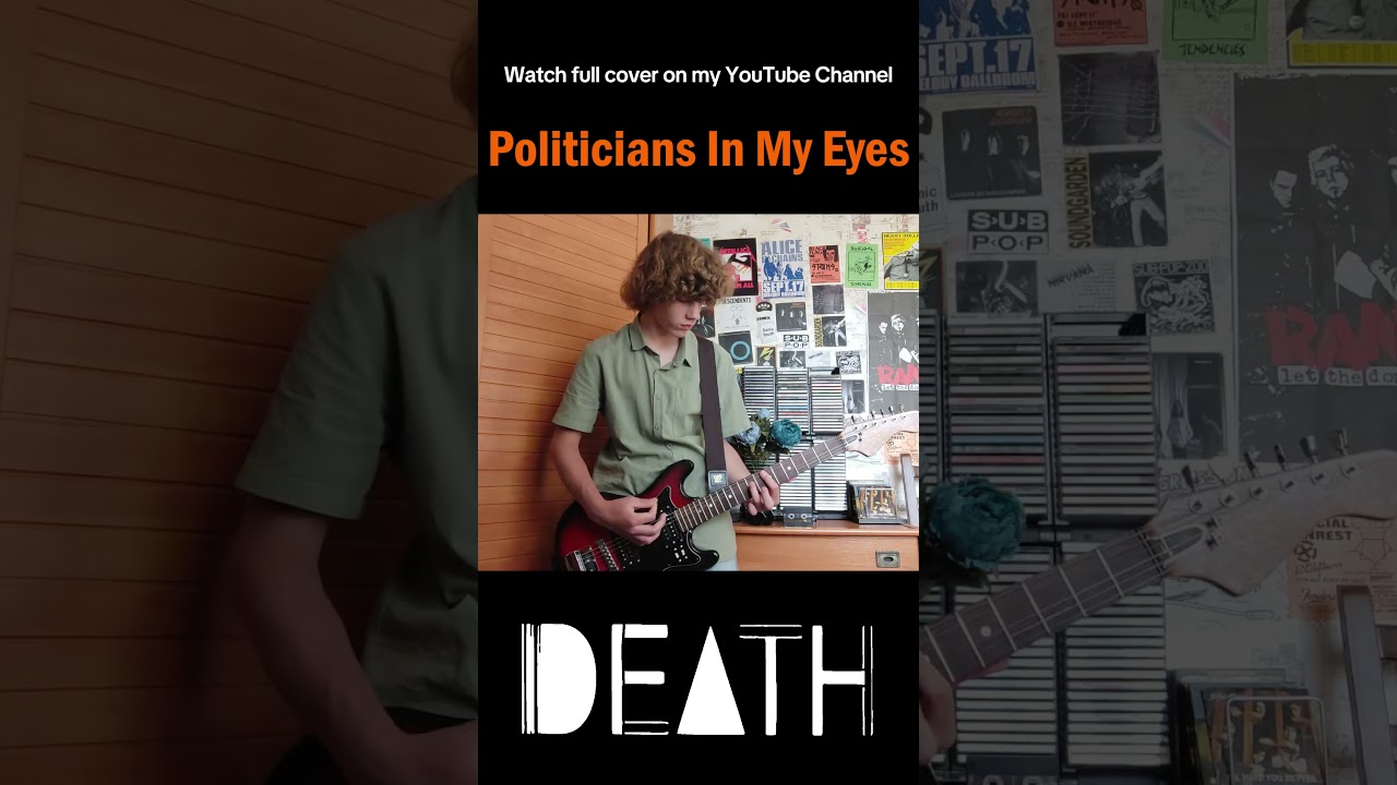 Death Politicians In My Eyes Guitar Cover #death #protopunk #punkrock #melcory #cover #punk #detroit