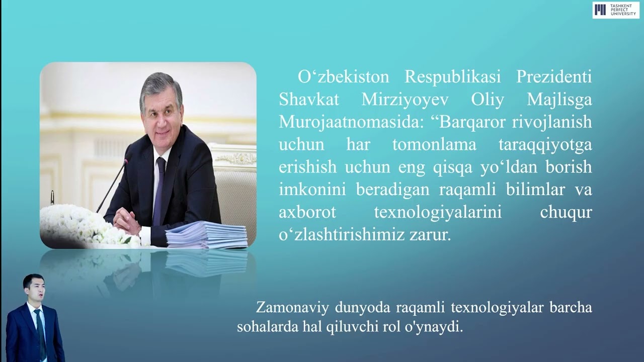 1-dars. Iqtisodiyotda axborot-kommunikatsiya texnologiyalar va tizimlar fani