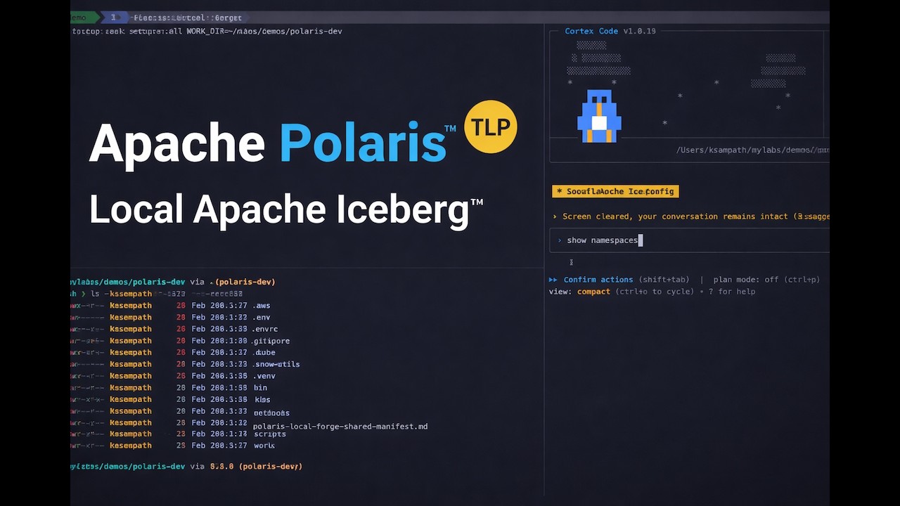 Local Apache Iceberg + Polaris Setup (Under 5 Minutes)