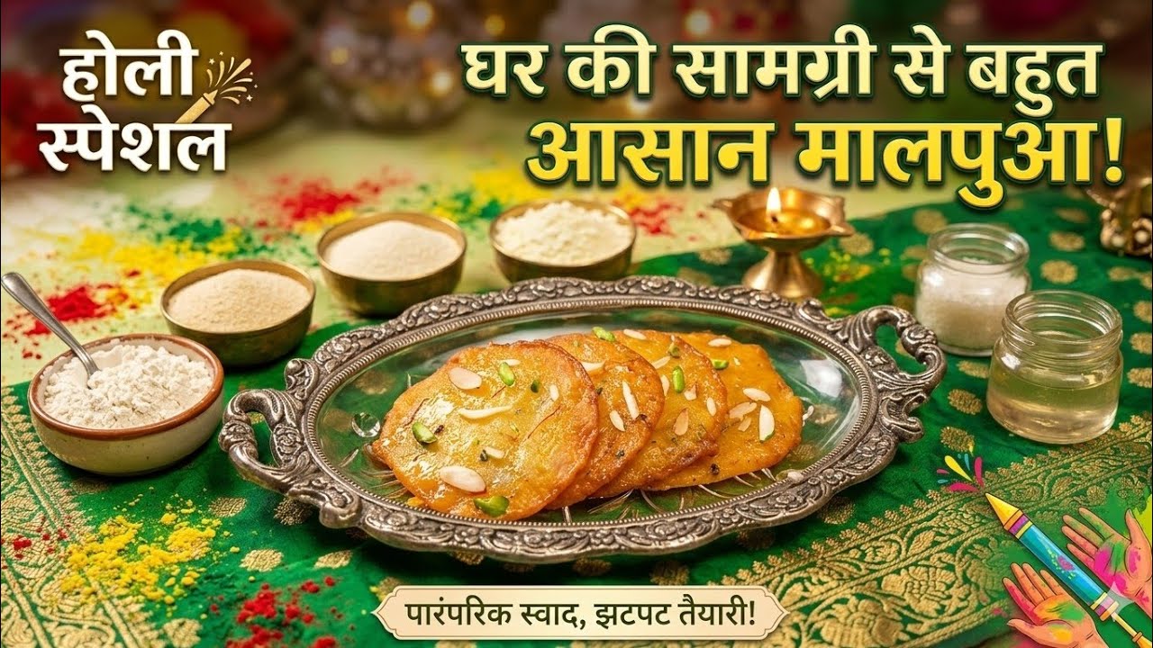 घर की चीजों से बनाएं स्वादिष्ट मालपुआ! Traditional Banana Malpua Recipe! 
