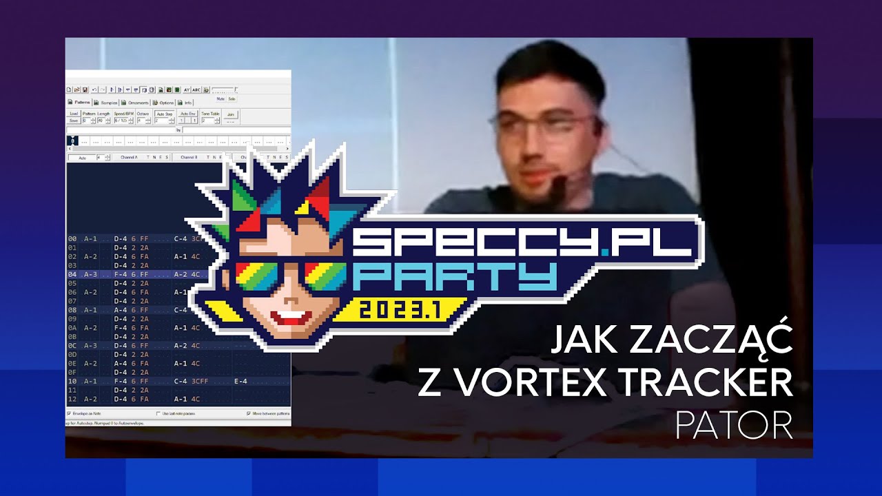 Jak zacząć z Vortex Tracker / Pator @ Speccy.pl party 2023.1 (PL)