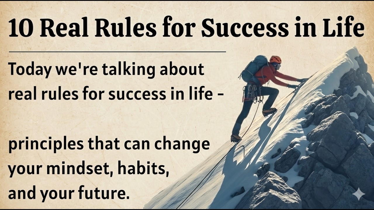 10 Rules for Success in Life || Learn English With Motivation || Improve Your English ✅️