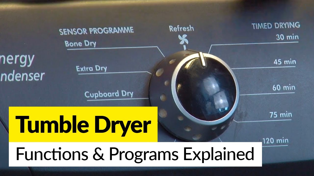 Tumble Dryer Functions & Programs - Complete Settings Guide