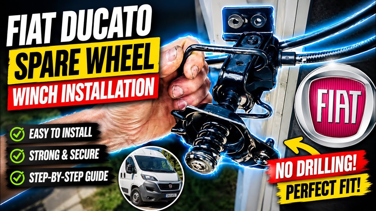 FIAT DUCATO Spare Wheel Winch Installation