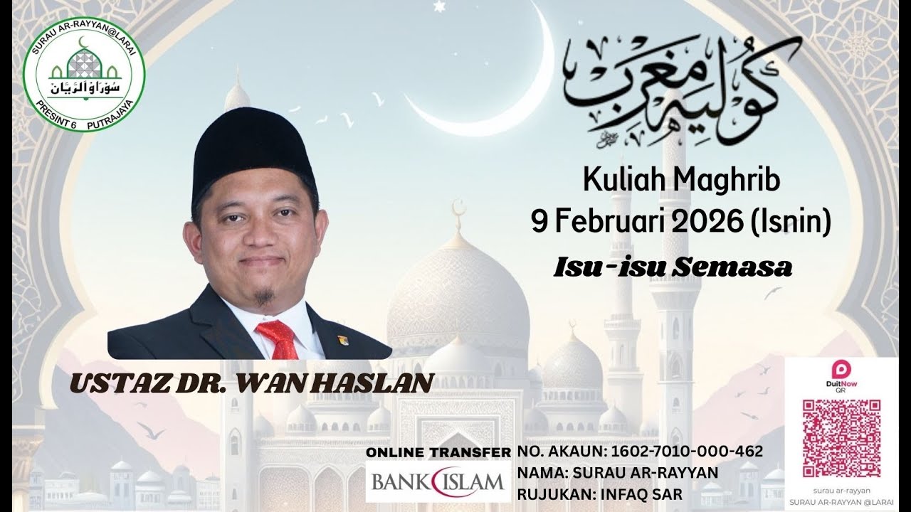 KULIAH MAGHRIB DI SAR @ LARAI - USTAZ DR.WAN HASLAN