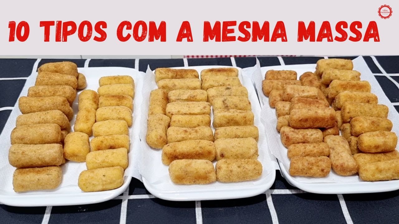 Como produzir 70 salgados em menos de 30 minutos +10 Opções de sabores com a mesma massa!