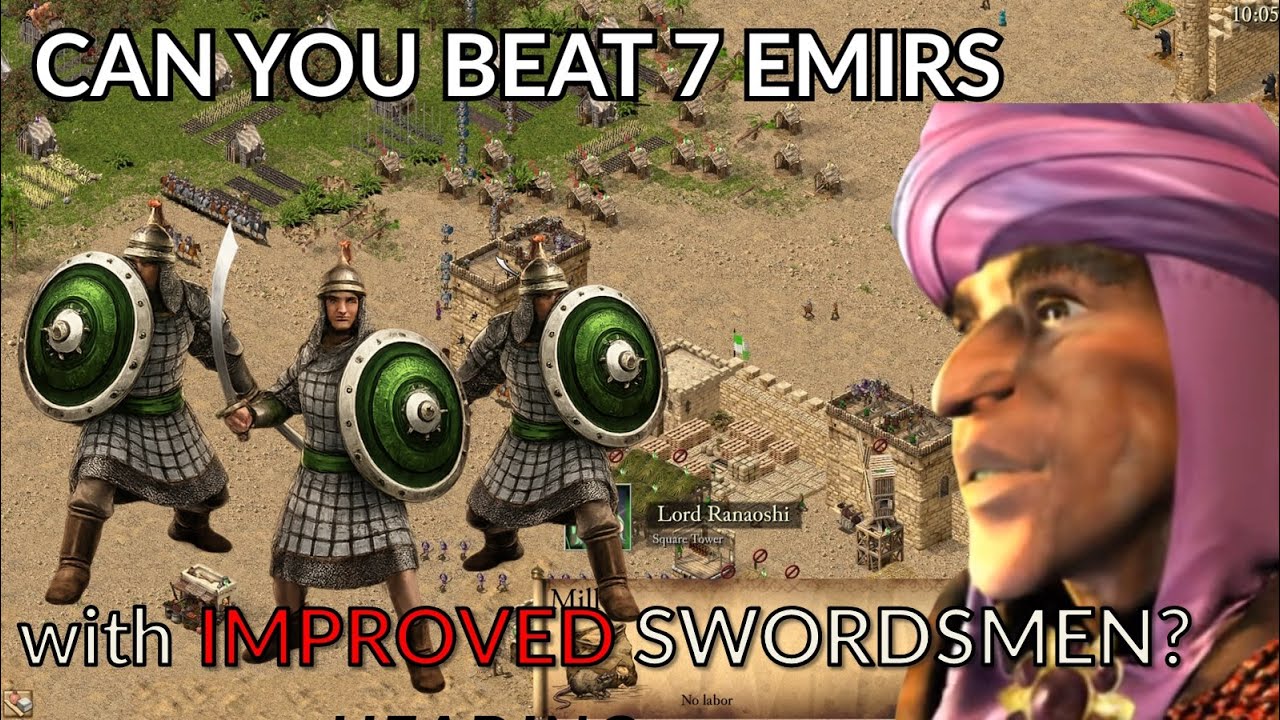 Can you beat 7 Emirs with IMPROVED Arabian Swordsmen? - Stronghold Crusader Definitive Edition