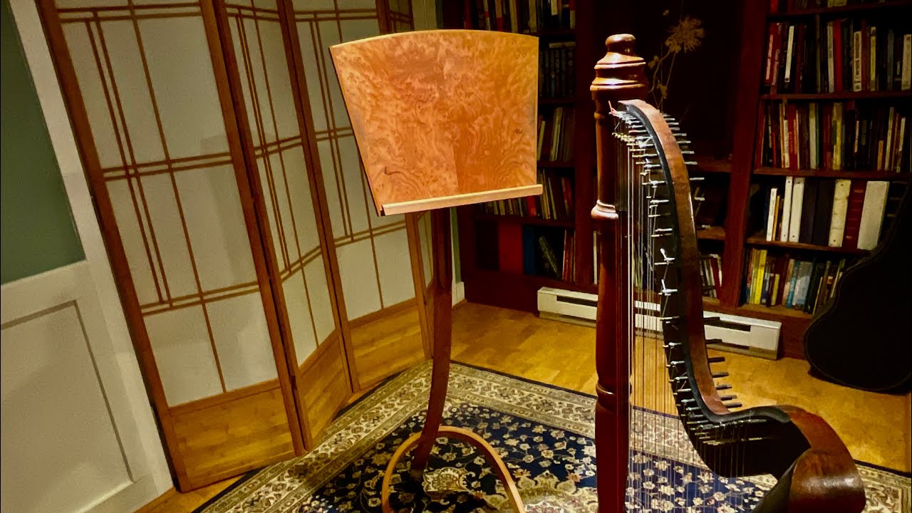 Making a redwood Burl and cherry music stand.