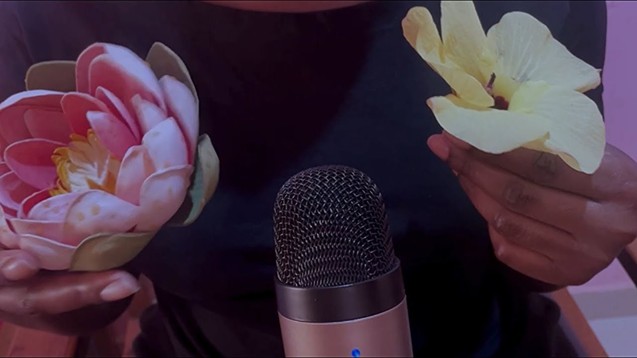ASMR Real vs Fake Flower ASMR | Tapping & Texture Sounds | No Talking