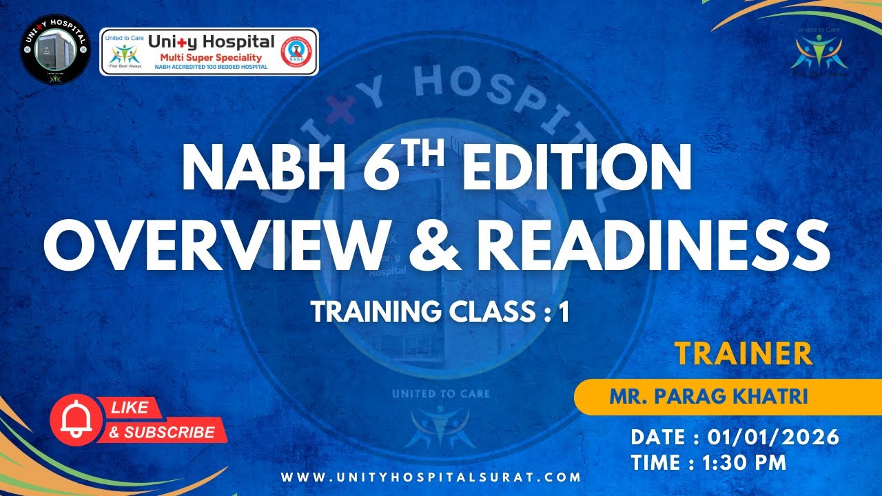 Overview and Audit Readiness : NABH 6th Edition | Training Class | Unity Hospital Surat