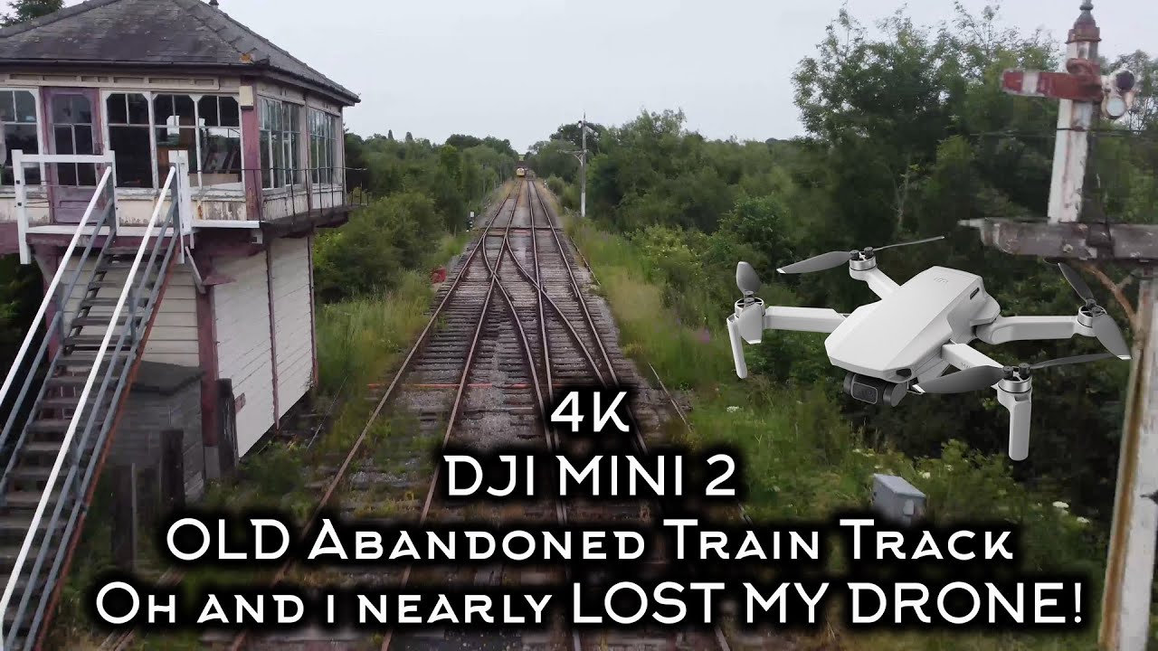 Unused Train Track, Abandoned Buildings and I nearly Lost my Drone | DJI MINI 2 | In 4K