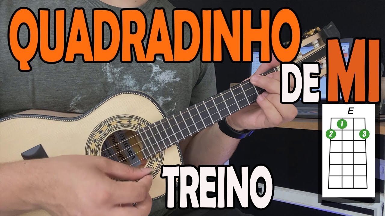 TREINO INICIANTE - QUADRADINHO DE MI MAIOR 50 e 60BPM - AULA DE CAVAQUINHO - LÉO SOARES