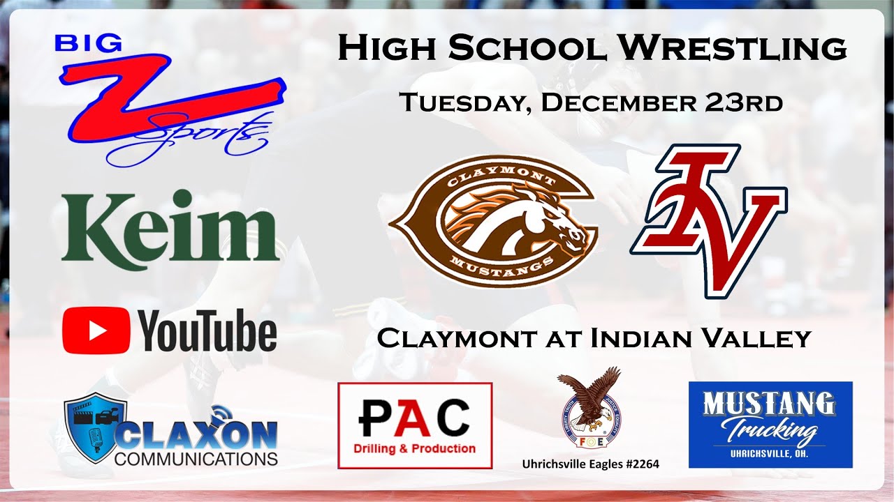 Claymont at Indian Valley - OHSAA Wrestling from BIG Z Sports