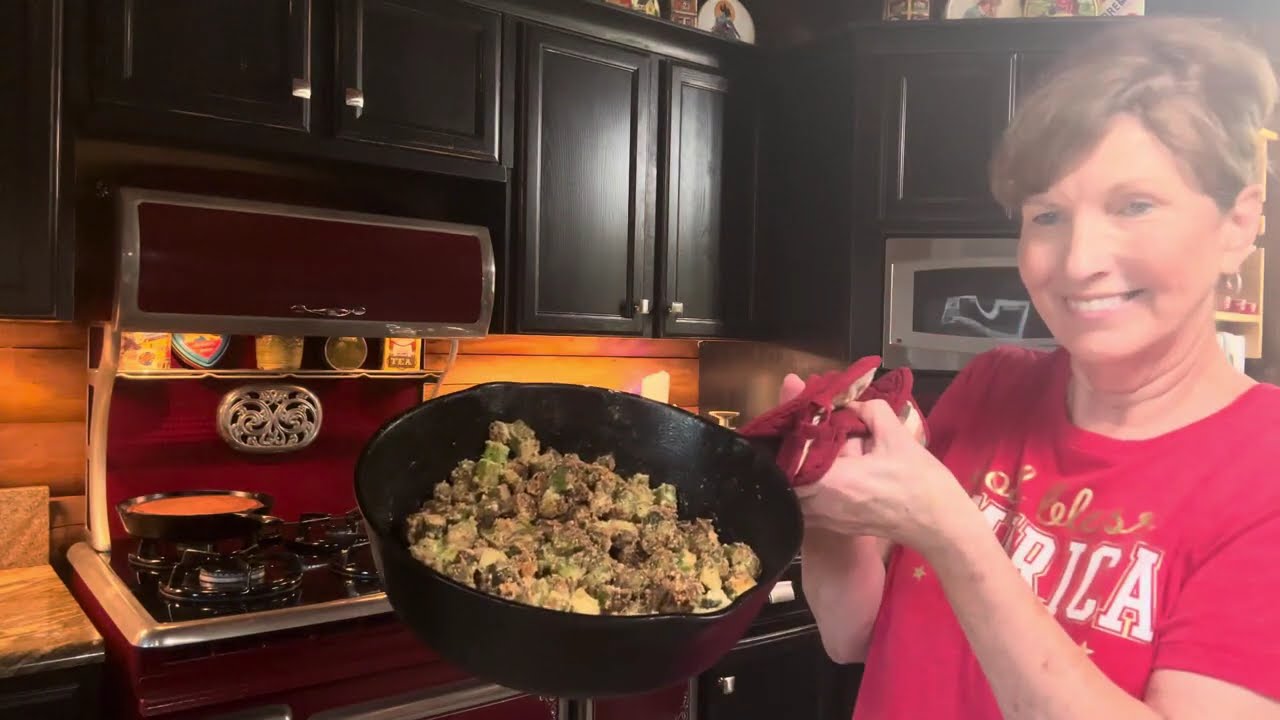 Cooking A Southern Country Meal From The Garden How To Fry Okra @ourforeverfarm