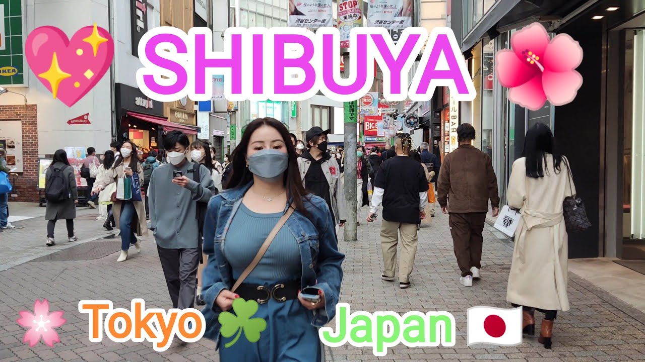 [4K] # Spring walk. Tokyo Crowd city 💖 Shibuya 🌺. Japan 🇯🇵. March 2022