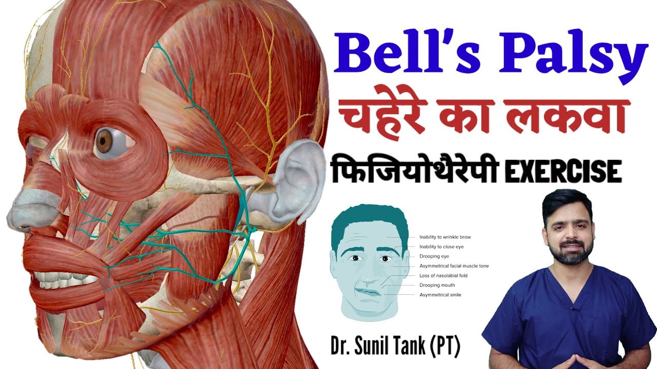 Bell's palsy - One side fascial paralysis physical therapy exercises -चेहरे का लकवा । Dr.sunil tank