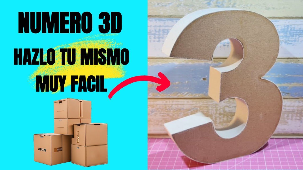 Reciclando Cartones! Números 3D para Personalizar tu Espacio