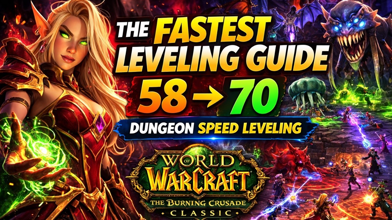 The FASTEST Leveling Guide 58-70 WoW TBC (Dungoen SPEED Leveling Guide) #worldofwarcraft #tbc