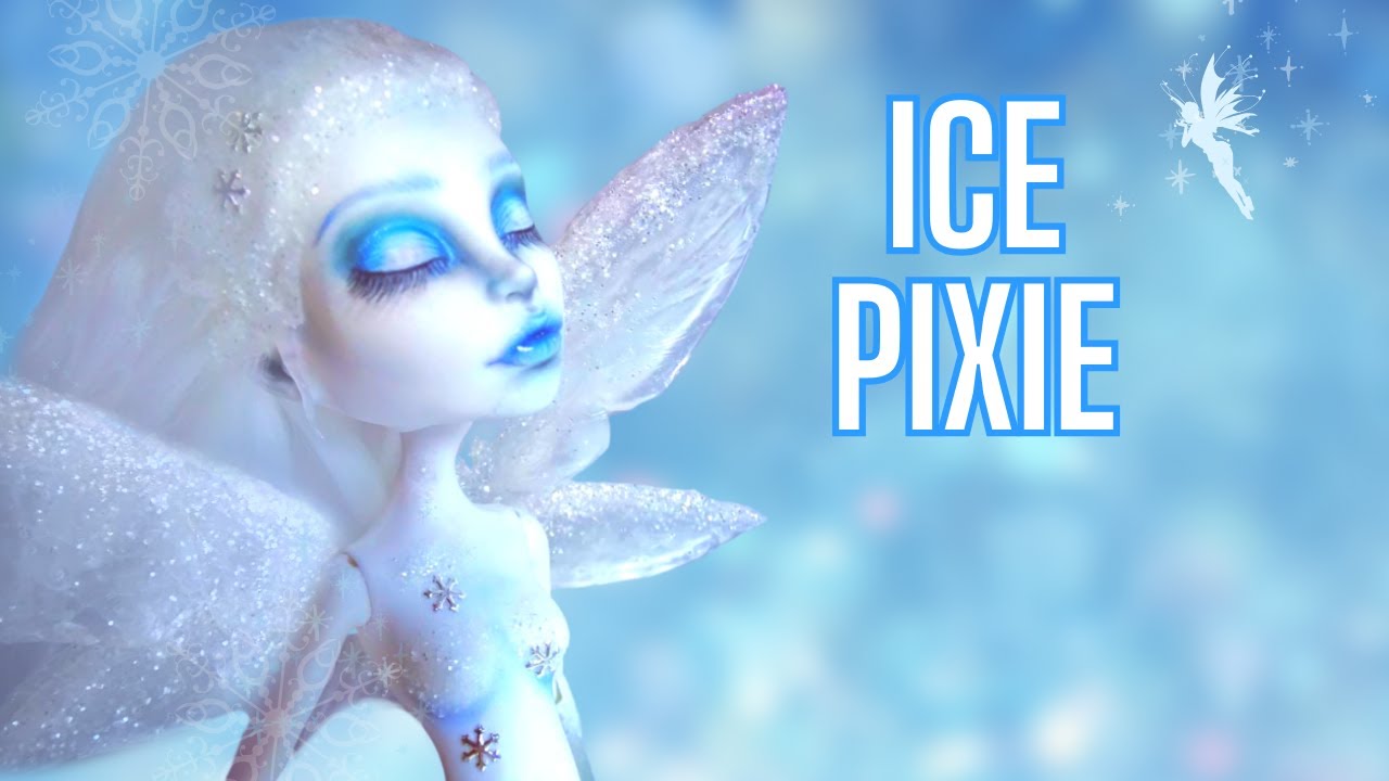 Ice Pixie with frosted wings Monster High Doll Repaint