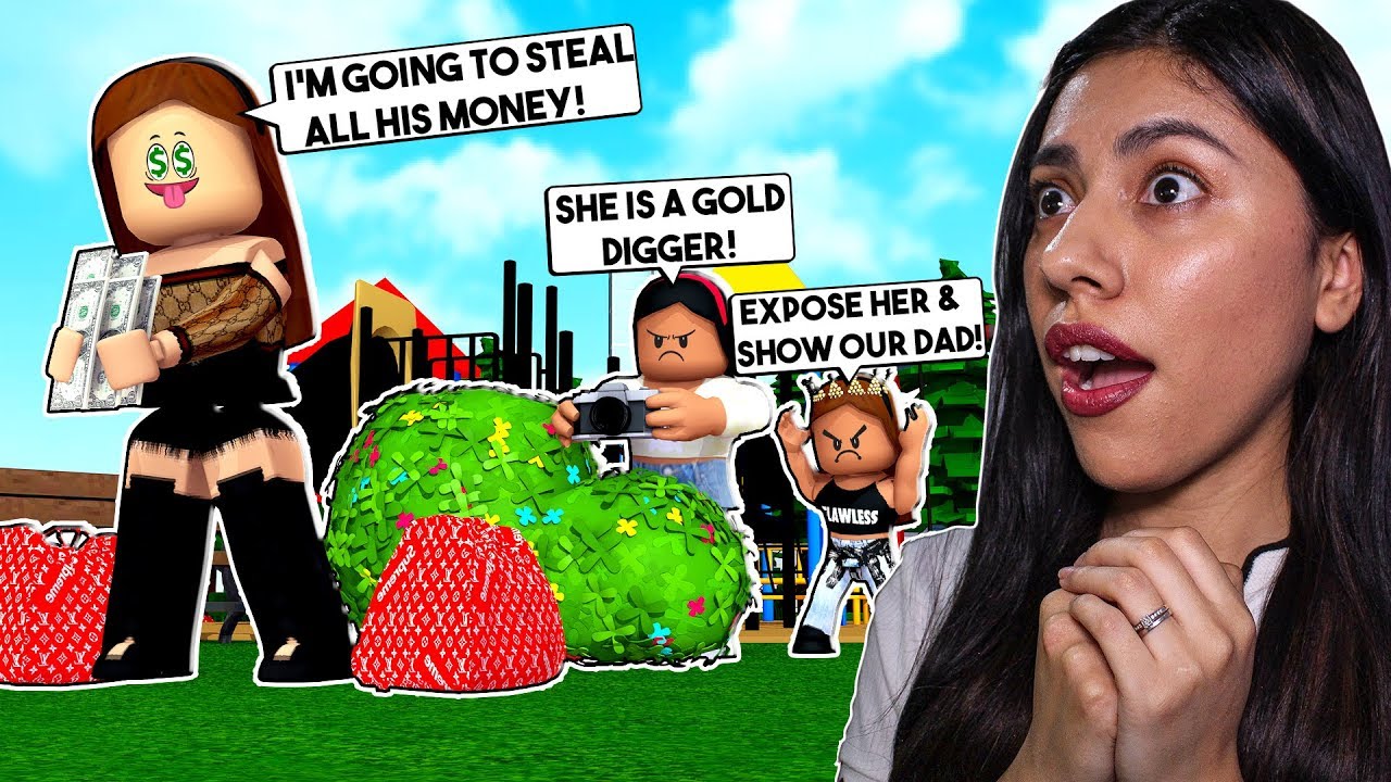 WE SECRETLY RECORDED OUR DAD'S GIRLFRIEND & EXPOSED HER AS A GOLD DIGGER! - Roblox Roleplay