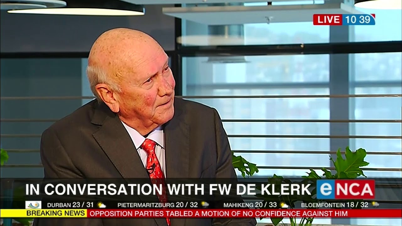 In conversation with FW De  Klerk