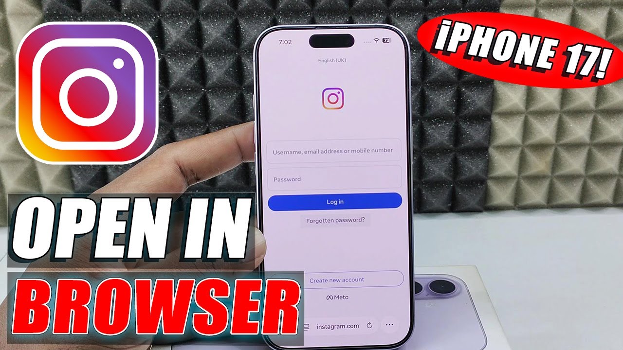 how to open instagram account in browser on iphone 17?