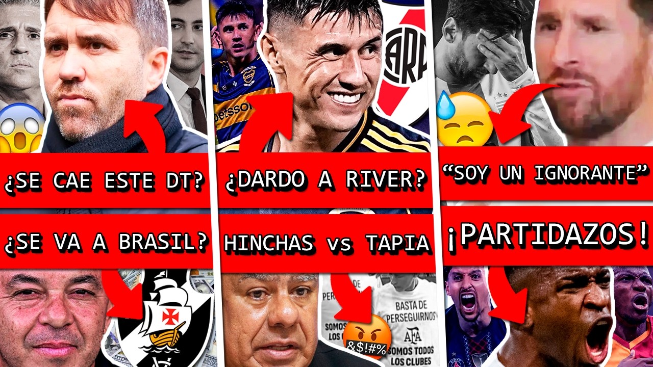 ¿RIVER en problemas por su NUEVO DT? ¿GALLARDO a BRASIL?+ BAREIRO picante+ MESSI viral+ Caos TAPIA
