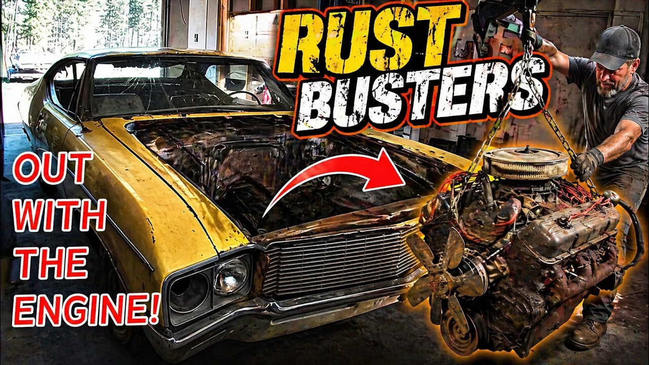 Pulling the Engine on the Abandoned 1968 Buick Skylark
