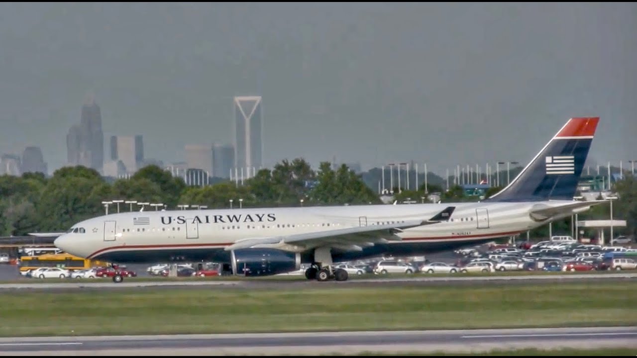 USAirways Airbus A330-200 / Takeoff Charlotte