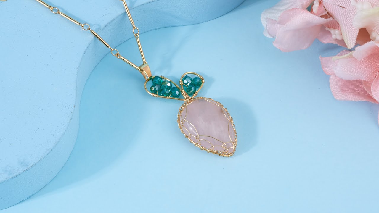How to Make a Wire-wrapped Cute Radish Pendant Necklace with a Teardrop Cabochon | Kissitty Jewelry