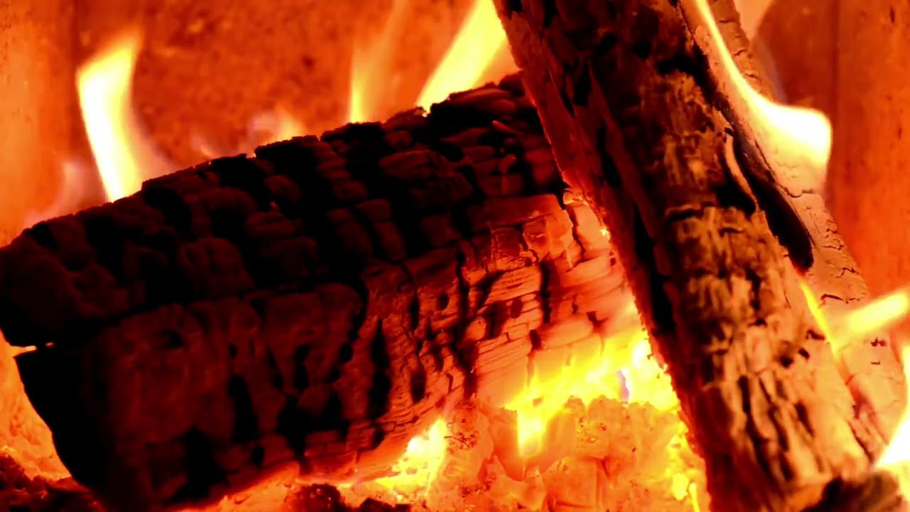 4 Hours Burning Wood Crackling Sounds 🔥 | Real Firewood Ambience (No Music) - 4K (UHD)