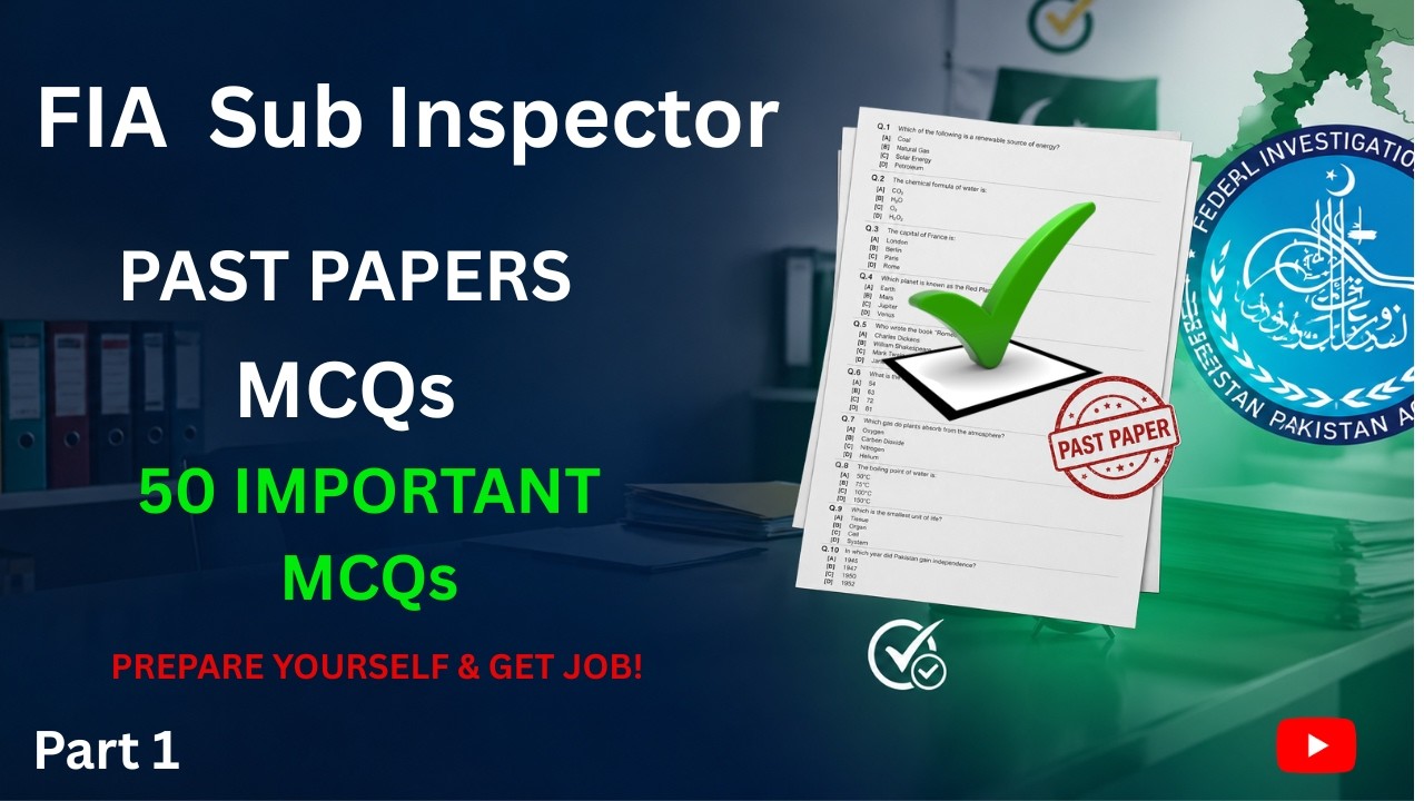 FIA Sub Inspector test preparation 2026 | FIA Sub Inspector solved past papers | FIA Sub Inspector