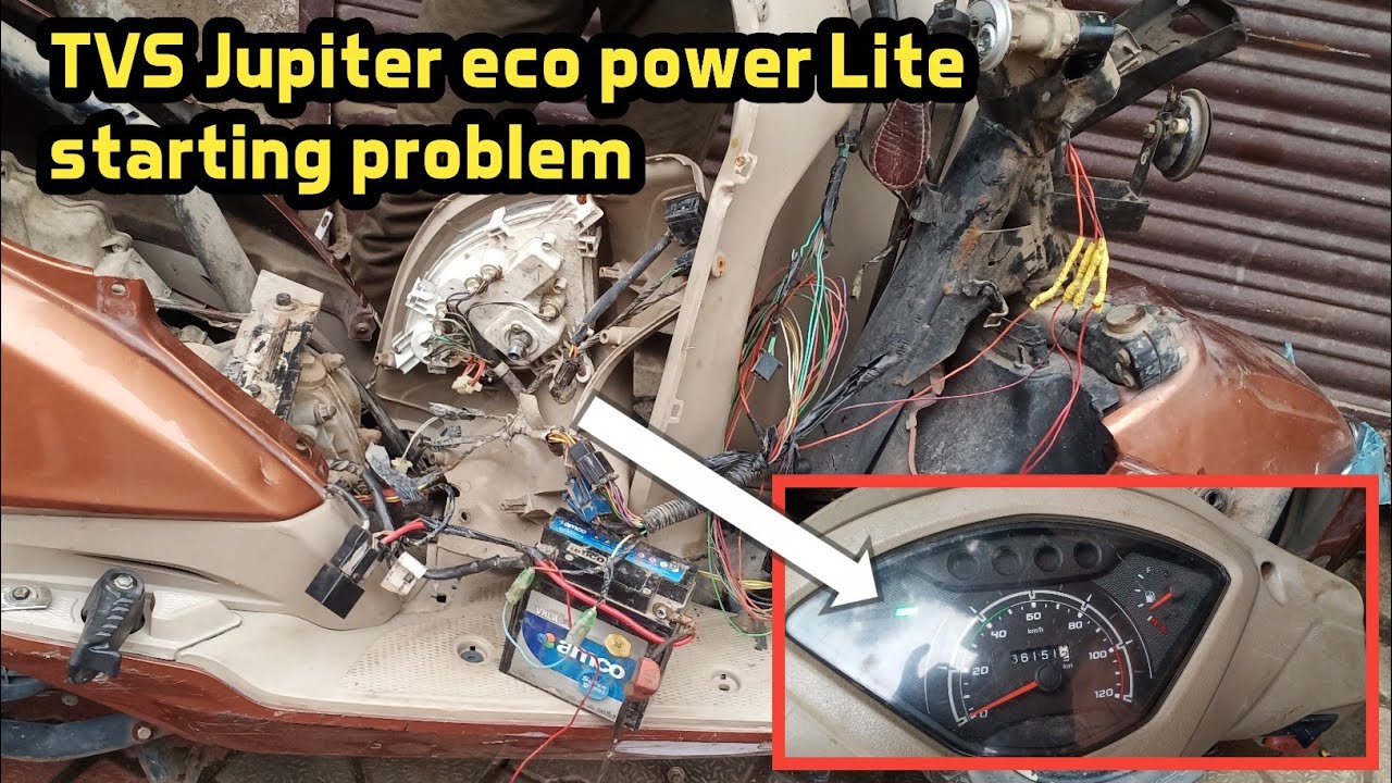 Jupiter economy light problem|| TVS Jupiter current starting problem|| Jupiter power light blinking