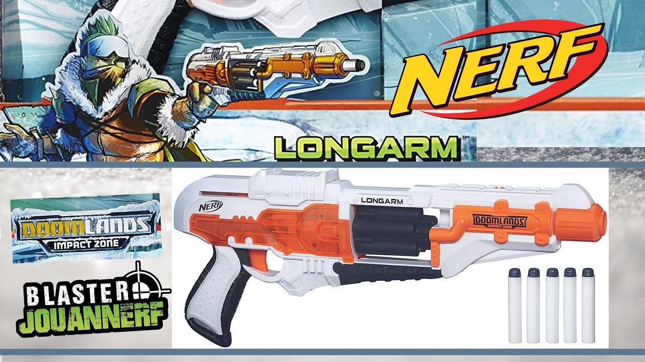 NERF DOOMLANDS IMPACT ZONE LONGARM et le chat Ravioli. En Français fr