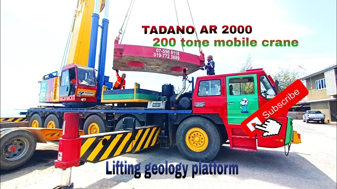 Part 3- TADANO AR2000 Dan carrier crane UD  Lifting geology platform