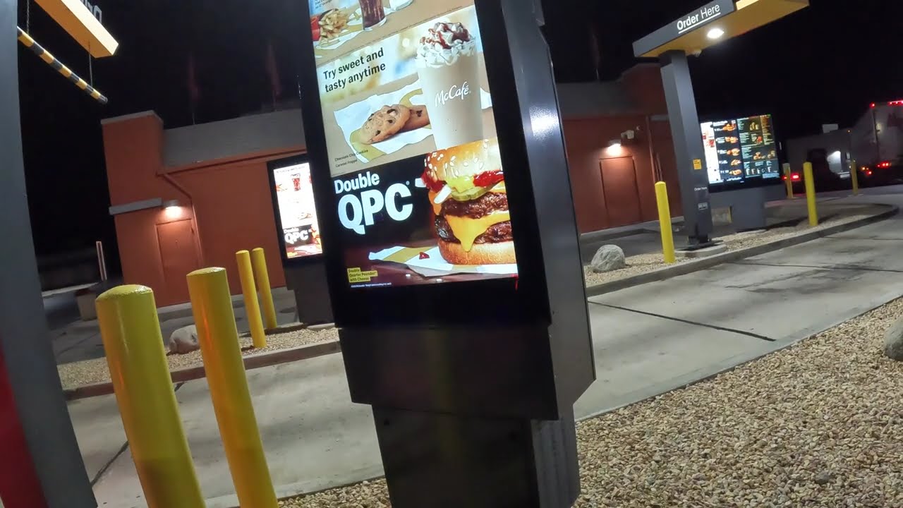 McDonald's Drive Thru, Big Mac & Quarter Pounder Deluxe, Quartzite, Arizona, 10 Oct 2024, GFH10003