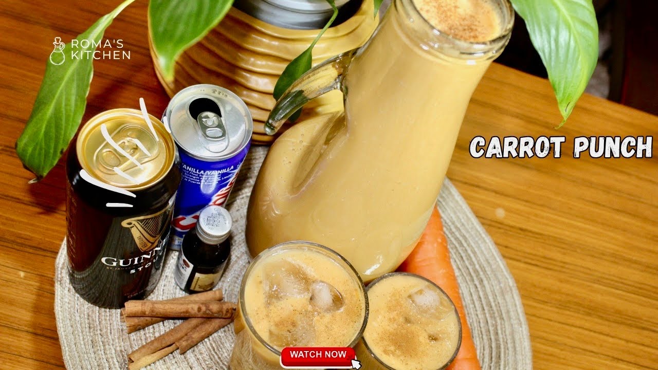 CARROT PUNCH  with GUINNESS - Jamaican Style