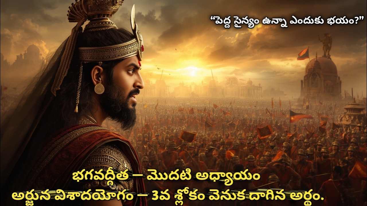 Bhagavad Gita Chapter 1 Sloka 3 Explained in Telugu