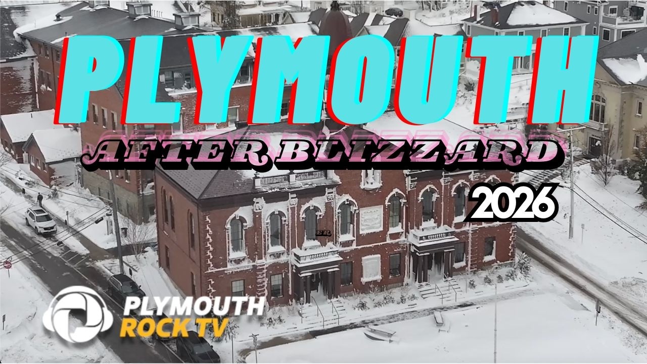 Plymouth MA after BLIZZARD 2026- From the Air with Drone New England and Plymouth Rock TV