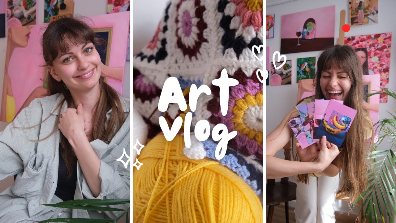 Life of an Artist - Hosting my Creative Club, Building a Vinyl Holder, Painting